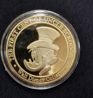 Uncle Scrooge Uncle Scrooge First Cent Ducktales Gold-Plated, Verzamelen, Nieuw