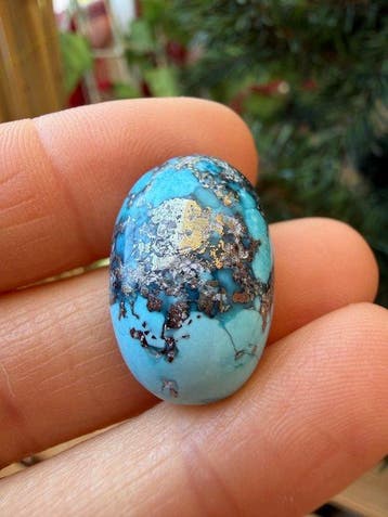 Turquoise Echte edelsteen! Topkleur Neishabour Turquoise