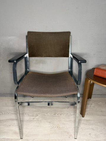 Gijs van der Sluis - Fauteuil - Textiel, Chroom - Fauteuil