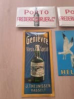 Lot Oude reclameborden blik , en glacoide - Reclamebord (4), Antiek en Kunst