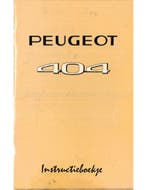 1968 PEUGEOT 404 SEDAN INSTRUCTIEBOEKJE NEDERLANDS