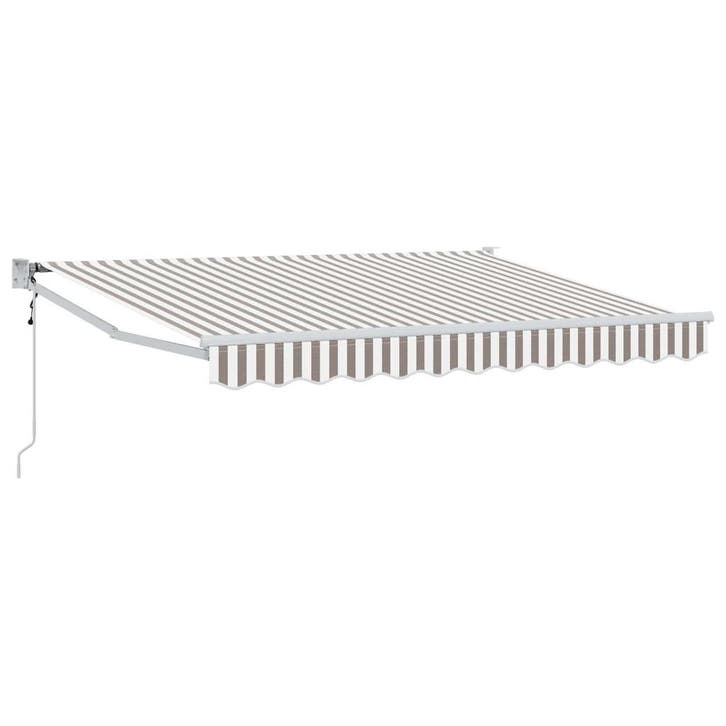 vidaXL Elektrisch Uitschuifbare Zonneluifel Lichtgrijs en, Jardin & Terrasse, Protection solaire, Envoi