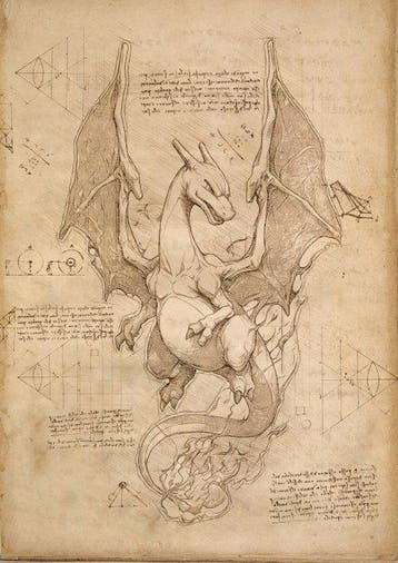 Boriani - 2x Charizard & Bulbasaur - Da Vinci Series -, Nieuw