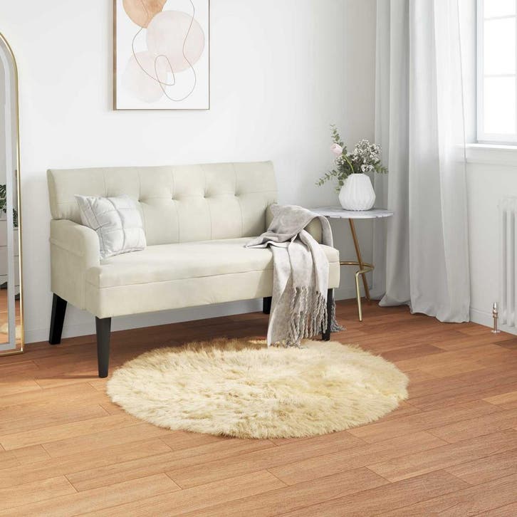 vidaXL Tapijt van imitatie schapenvacht TAFALLA Crèmekleurig, Maison & Meubles, Ameublement | Tapis & Moquettes, Envoi