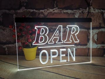 OPEN bar neon bord lamp LED verlichting reclame lichtbak, Verzenden