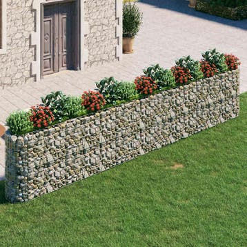 vidaXL Gabion plantenbak verhoogd 540x50x100 cm, Tuin en Terras, Verzenden, Nieuw