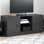vidaXL Tv-meubel 99x39x44 cm staal zwart, Verzenden, Nieuw