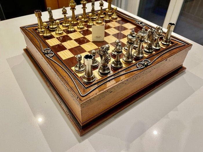 Schaakspel - Messing, Antiek en Kunst, Curiosa en Brocante