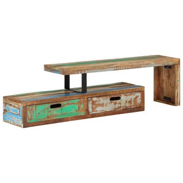 vidaXL Tv-meubel (118-200) x 30 x 40 cm massief hout, Verzenden
