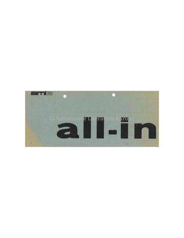 1964 CITROËN AMI 6 BROCHURE NEDERLANDS, Nieuw