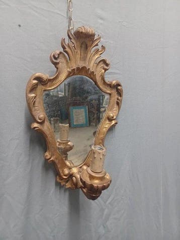 Miroir mural - bois verre