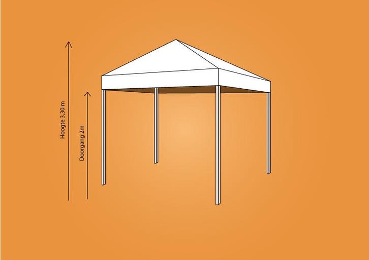 Ambisphere | Vouwtent 3x3m CREAM Feesttent-Partytent, Jardin & Terrasse, Tonnelles