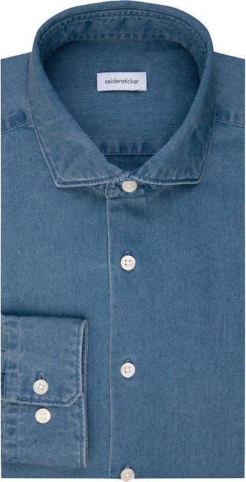 2dekans | Seidensticker regular fit overhemd - twill - blauw, Kleding | Heren, Overhemden, Ophalen of Verzenden, Nieuw