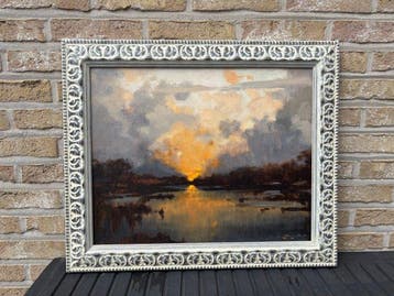 Jacques Van Rooten (XX) - Zonsondergang op de Kalmthoutse