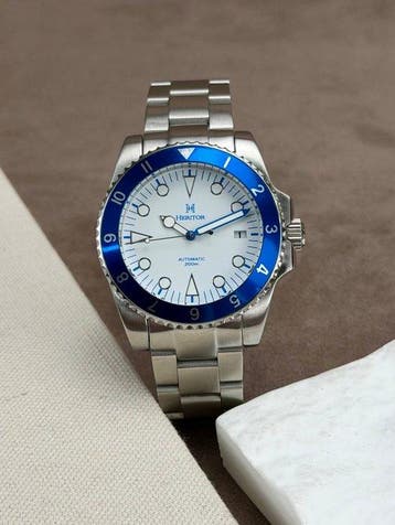 Heritor - Automatic Luciano Date - Blue/White - Zonder, Nieuw