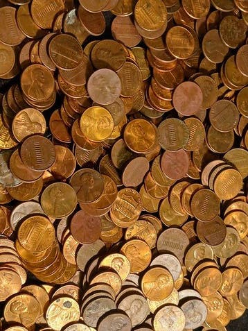 Verenigde Staten. 1 Cent Lot of 8 Kg or +/- 3000 coins -, Timbres & Monnaies