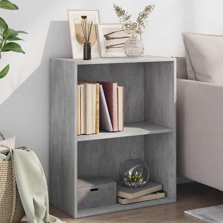 vidaXL Boekenkast met 2 schappen 60x30x76,5 cm bewerkt hout, Maison & Meubles, Armoires | Bibliothèques, Envoi