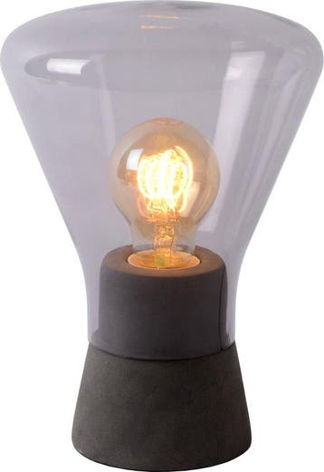 2dekans | Lucide BARRY Tafellamp - Ø 16,5 cm - 1xE27 - Fumé, Huis en Inrichting, Ophalen of Verzenden, Nieuw