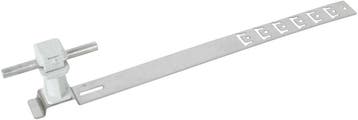 Dehn Support de conducteur de toit StSt Plastique Gris H36mm, Verzenden