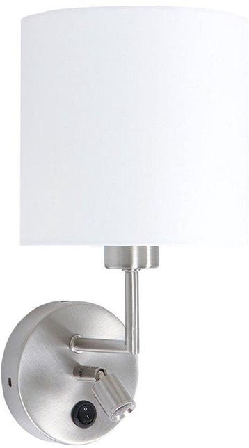 2dekans | Wandlamp Noor 1562ST Staal met Leeslampje &, Ophalen of Verzenden, Nieuw