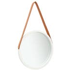vidaXL Wandspiegel met band 40 cm wit, Huis en Inrichting, Woonaccessoires | Spiegels, Verzenden, Nieuw