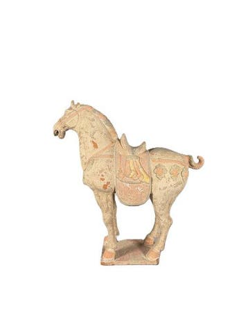 Paard van aardewerk uit de Tang-dynastie 618-907 n.Chr.