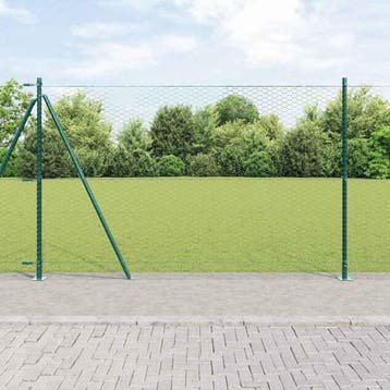 vidaXL zeshoekig gaashek met betonnen voetstuk 25 x 1,4 m, Verzenden, Nieuw