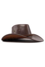 Cowboyhoed Leatherlook Bruin Bruine Leren Cowgirl Western Ho, Ophalen of Verzenden