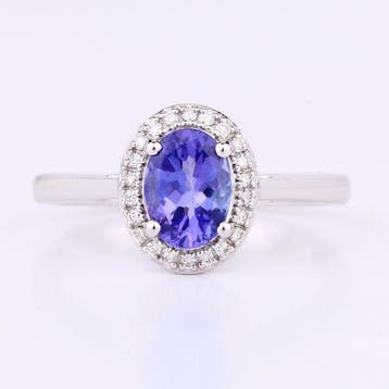 Zonder minimumprijs - Ring - 14 karaat Witgoud - 1.10ct. tw., Nieuw