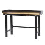 Werkbank 150 cm met hardhouten blad + opzetrand - zwart, Ophalen of Verzenden, Nieuw