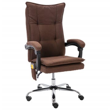 vidaXL Kantoormassagestoel stof bruin, Verzenden, Nieuw