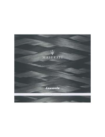 2017 MASERATI LEVANTE GENUINE ACCESSORIES BROCHURE