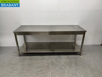 Table de travail en acier inoxydable avec étagère 200 x 70 x, Verzenden