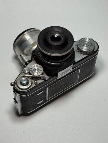 Exakta, Ihagee Varex VX with magnifying finder + T(essar), Audio, Tv en Foto, Nieuw