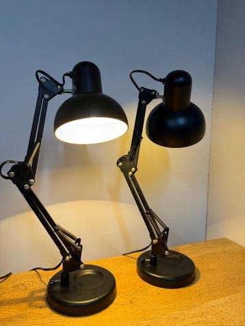 Bureaulamp (2) - Lot van tweeIndustriële flexibel bureau