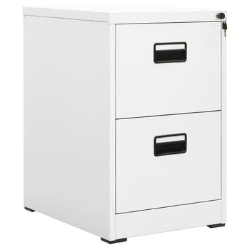 vidaXL Archiefkast 46x62x72,5 cm staal wit, Verzenden