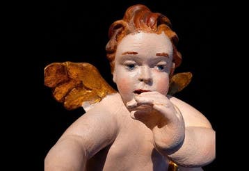 sculptuur, Angelo - 35 cm - Verguld hout