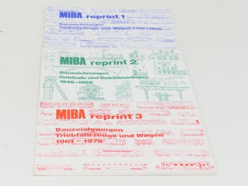 MIBA reprint 1, 2 en 3 Bauzeichnungen #9284 (Boeken), Livres, Transport, Ophalen of Verzenden