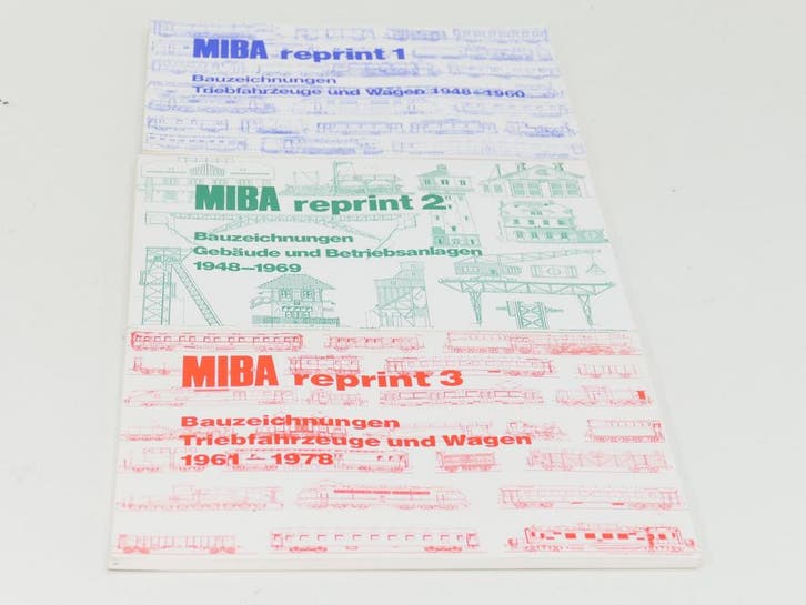 MIBA reprint 1, 2 en 3 Bauzeichnungen #9284 (Boeken), Livres, Transport, Enlèvement ou Envoi