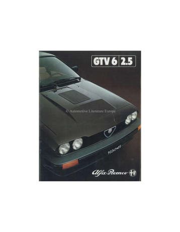 1981 ALFA ROMEO GTV6 2.5 BROCHURE NEDERLANDS, Ophalen of Verzenden