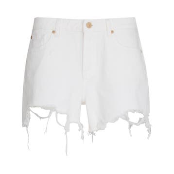 7 for all Mankind • witte denim Monroe long shorts • 28, Kleding | Dames, 7 for all mankind, Verzenden, Nieuw, Wit