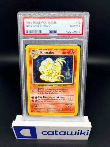 Pokémon - 1 Graded card - Ninetales Holo 12/102 PSA 8 - Base