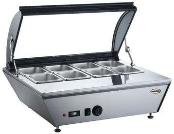 Warmhoud Opzetvitrine 76L | 8x 1/6 GN 100mm | 230V |, Verzenden