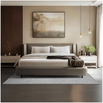 Kortpolig vloerkleed Soft Zone - 140 x 200 cm, grijs, Verzenden, Nieuw