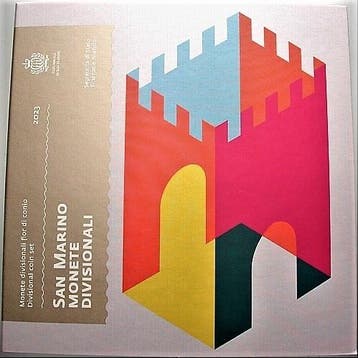 3,88 Euro,munten set 1 Cent-2 Euro 2023 San Marino Republik, Verzenden, België