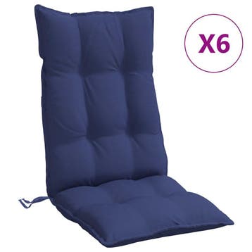 Stoelkussens 6 st marineblauw - 41% korting! Vernieuw je..., Tuin en Terras, Verzenden, Zo goed als nieuw