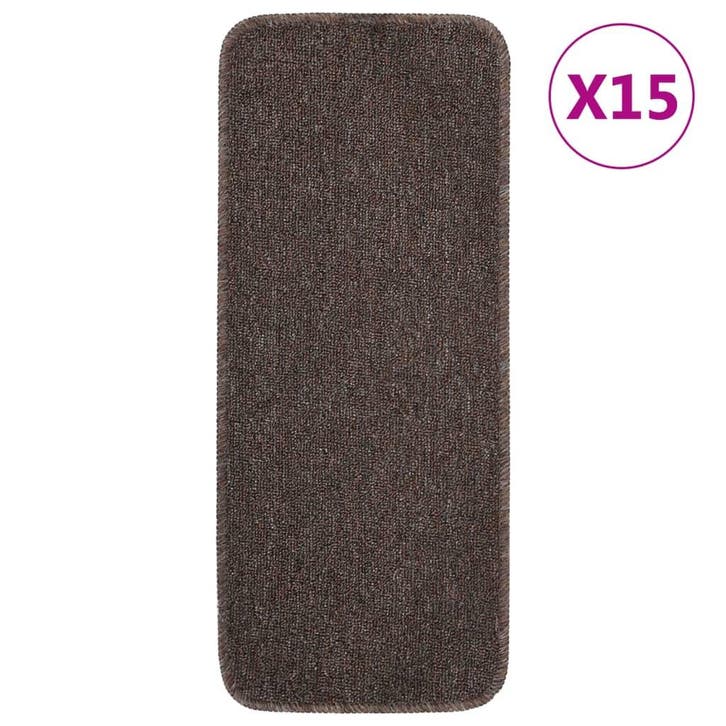 vidaXL Trapmatten 15 st anti-slip rechthoekig 60x25 cm bruin, Bricolage & Construction, Échelles & Escaliers, Envoi