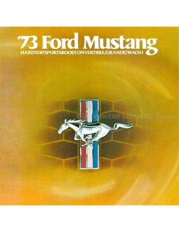 1973 FORD MUSTANG BROCHURE ENGELS (USA), Nieuw