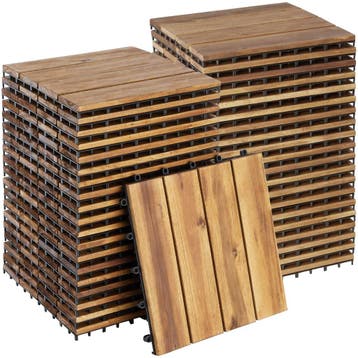 tectake Tuintegels Tabula lamellen van 4 - 40, Tuin en Terras, Verzenden, Nieuw
