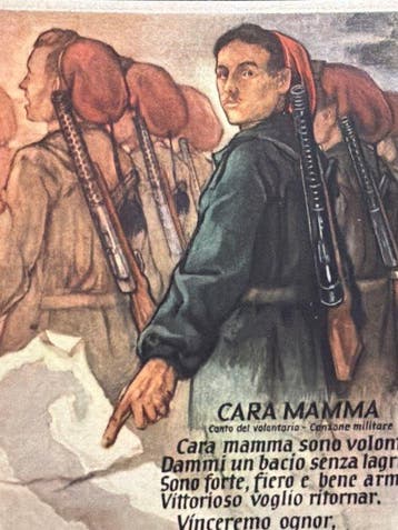 Italië - Postkaart met militaire propaganda van de RSI,, Verzamelen, Gelopen